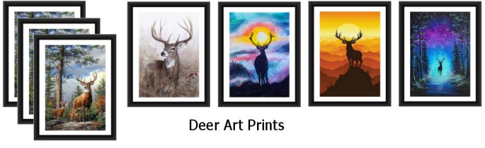 Framed Deer Prints